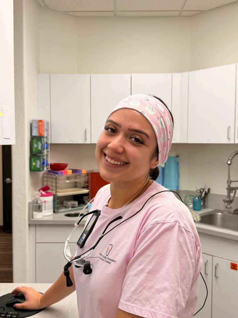 Our dental hygienist hard-at-work